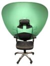 Cam-A-Lot Curve - A Video Conferencing Background Privacy Screen (White/Green)