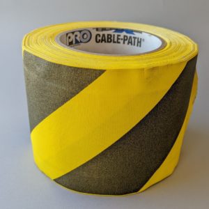 Cable Path Tape 4" Yellow/Black Stripes