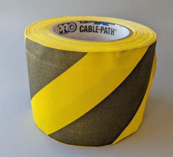 Cable Path Tape 4" Yellow/Black Stripes