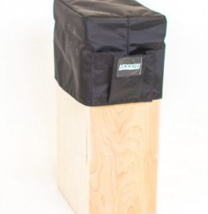 Modern Vertical Apple Box Seat Cushion with Pocket - Black